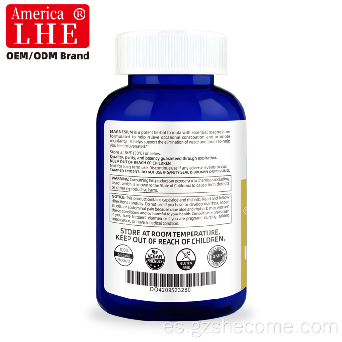 Nueva llegada Suplemento de magnesio de hierbas de fórmula nocturna